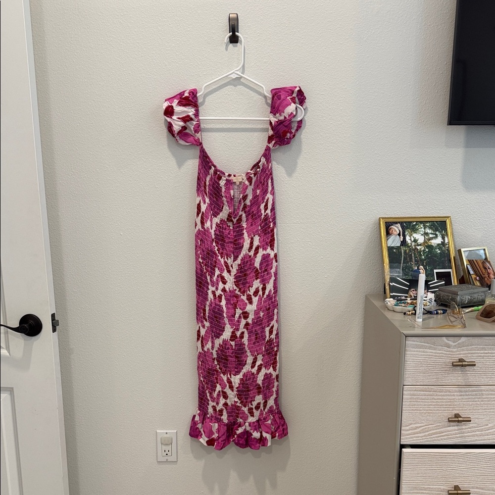 Sun Becomes Her Bardot Smocked Dress